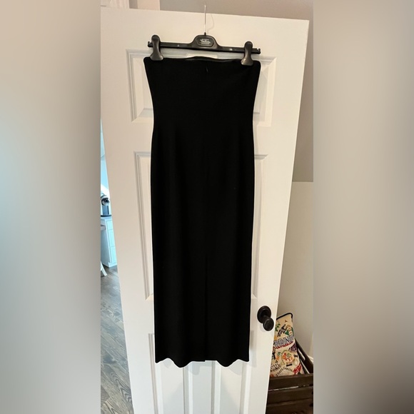 *RARE* BROOKS BROTHERS- BLACK STRAPLESS WOOL COLUMN DRESS- SIZE 4 - Picture 4 of 5